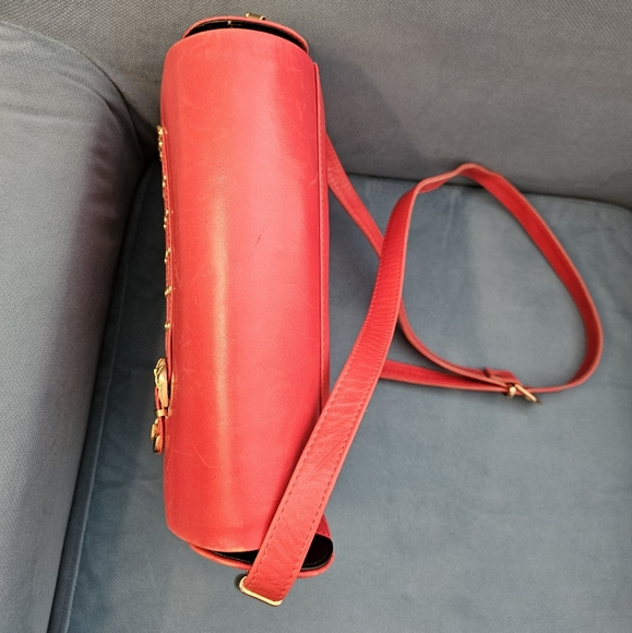 Vintage Orange brick ONE OF A KIND leather bag. - Picture 2 of 7